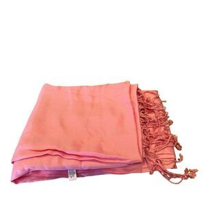 Bijoux Terner Pashmina Pink Scarf with Fringe